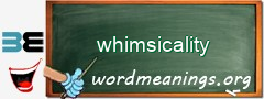 WordMeaning blackboard for whimsicality